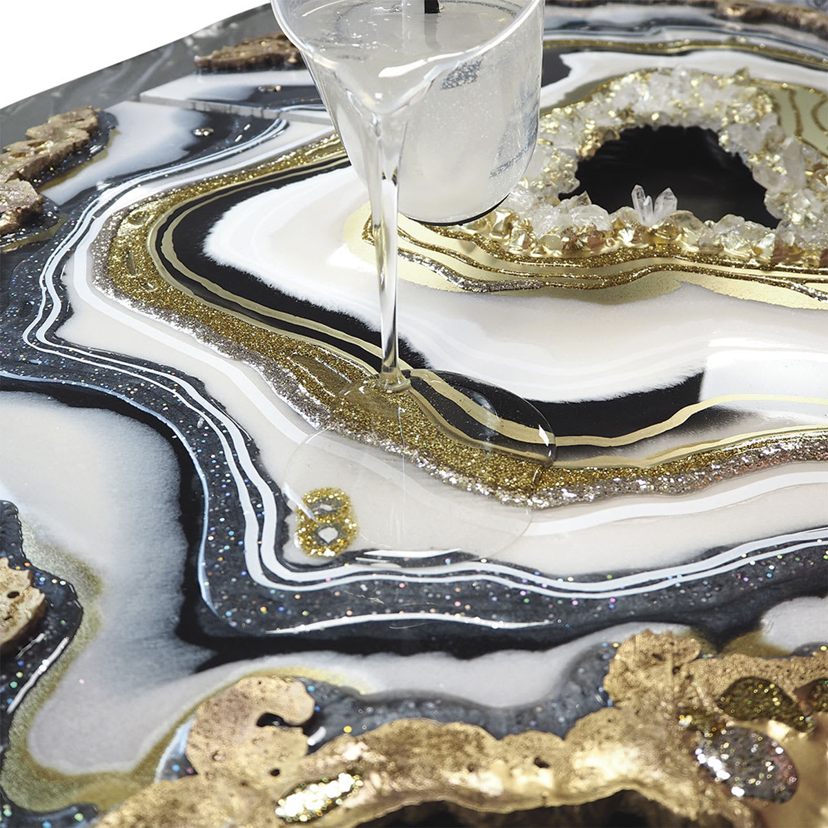 Colorberry Crystal Resin (Shown being poured on sample artwork) Colorberry Crystal Resin (Shown being poured on sample artwork)