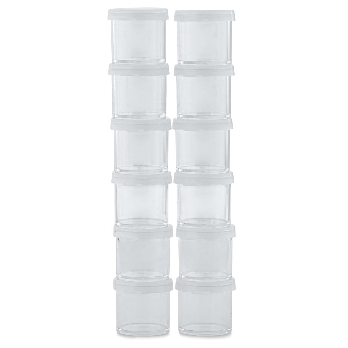 Blick Plastic Storage Cups - 0.4 oz, Pkg of 12 (stacked in two columns)