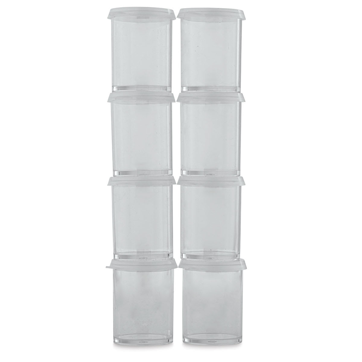 Blick Plastic Storage Cups - 1.7 oz, Pkg of 8 (stacked in two rows)