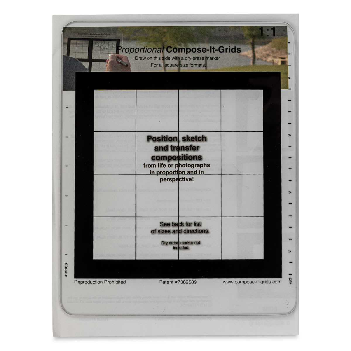 Compose It Grid - 8" x 10", Single Grid, 1:1 front of package
