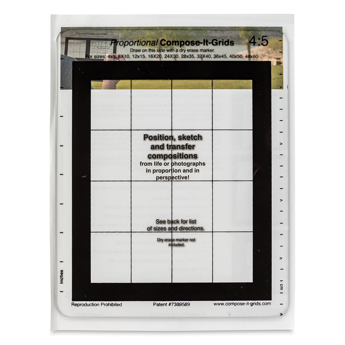 Compose It Grid - 8" x 10", Single Grid, 4:5 front of package
