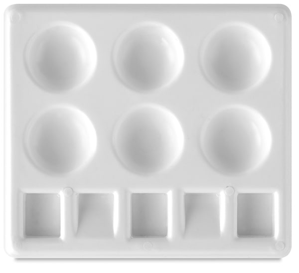 Richeson Plastic Palette Tray - Small Tray with 5 Slanted Wells and 6 Round Wells