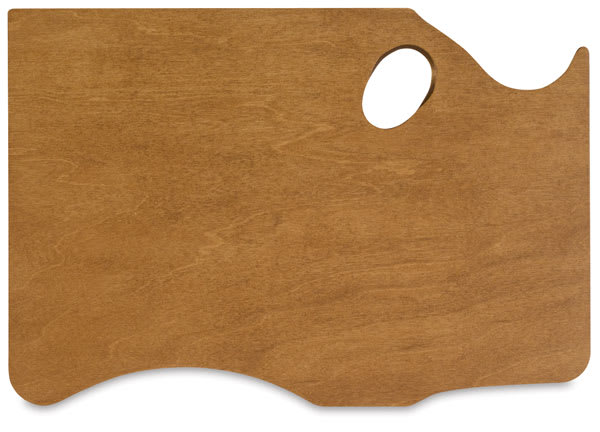 New Wave Wood Palette - Top view of Left Hand, Natural, Highland Palette style New Wave Wood Palette - Top view of Left Hand, Natural, Highland Palette style