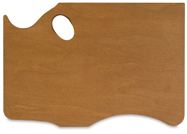 New Wave Wood Palette - Top view of Right Hand, Natural, Highland Palette style New Wave Wood Palette - Top view of Right Hand, Natural, Highland Palette style
