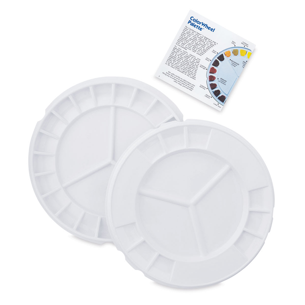 Speedball Color Wheel Palette - Open palette shown with Color mixing Brochure
