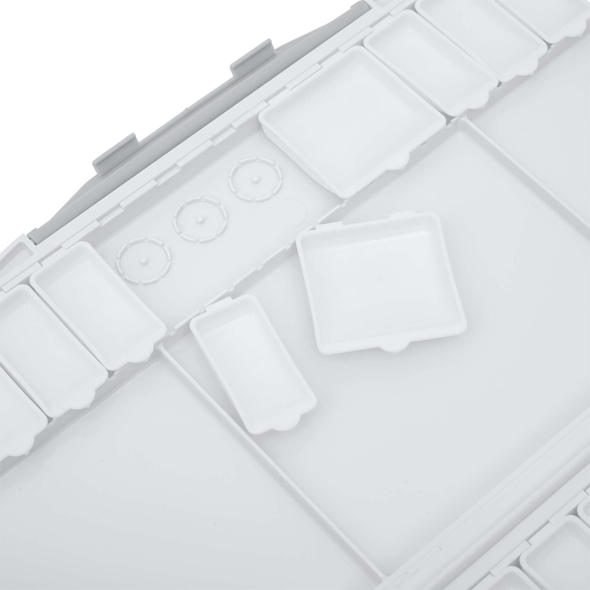 Holbein Watercolor Palette with Removable Pans - 30 Wells with a small and large pan removed