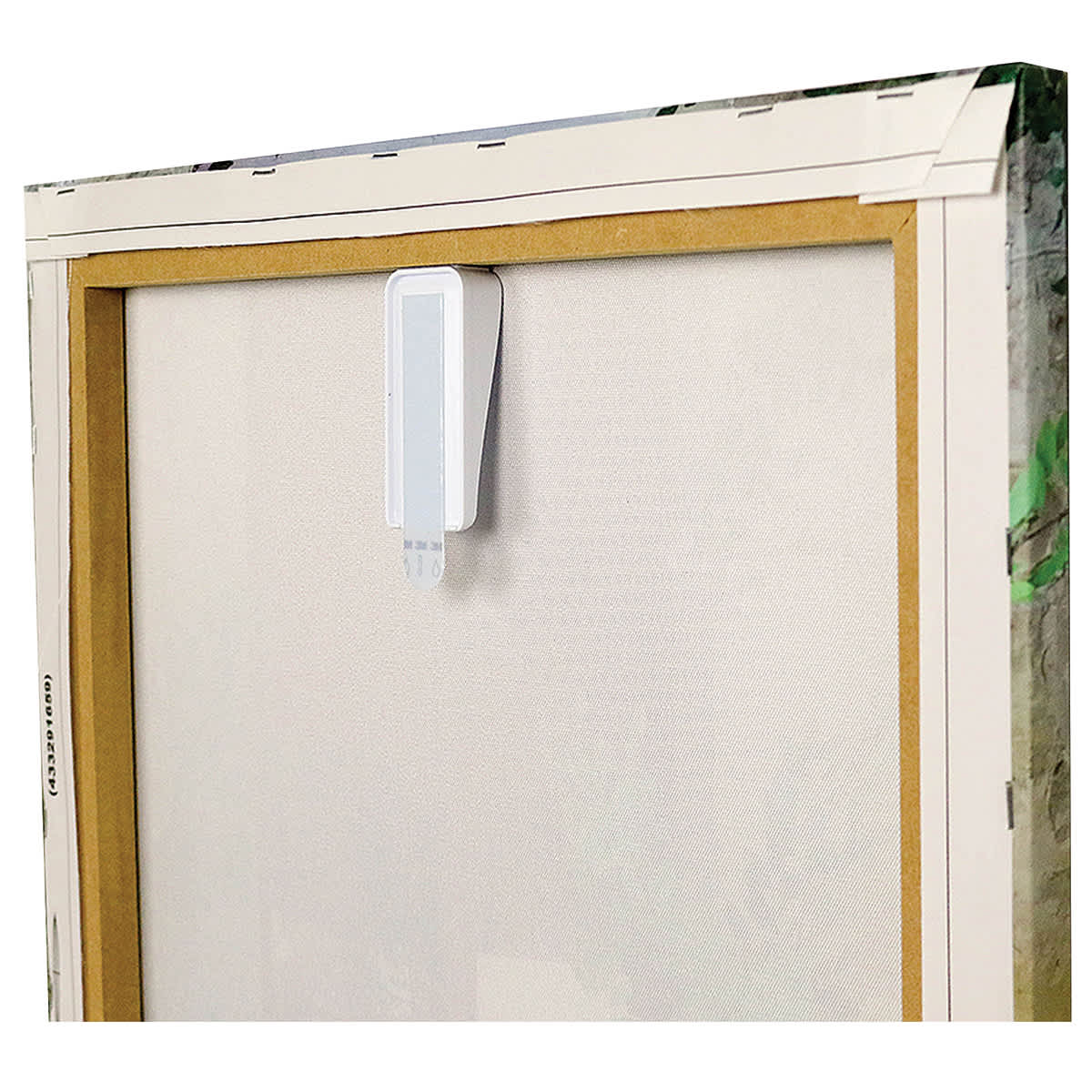 3M Command Canvas Hangers - Back of canvas showing Command Canvas Hanger attached
