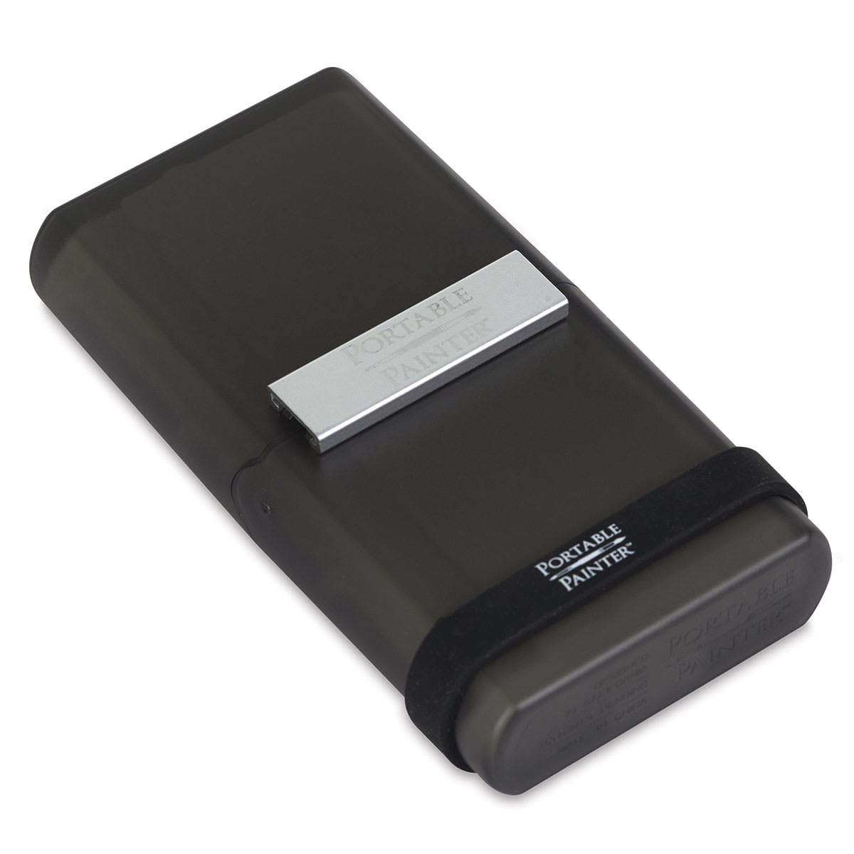 Portable Painter Watercolor Palette - Closed with Retaining band and Aluminum clasp shown