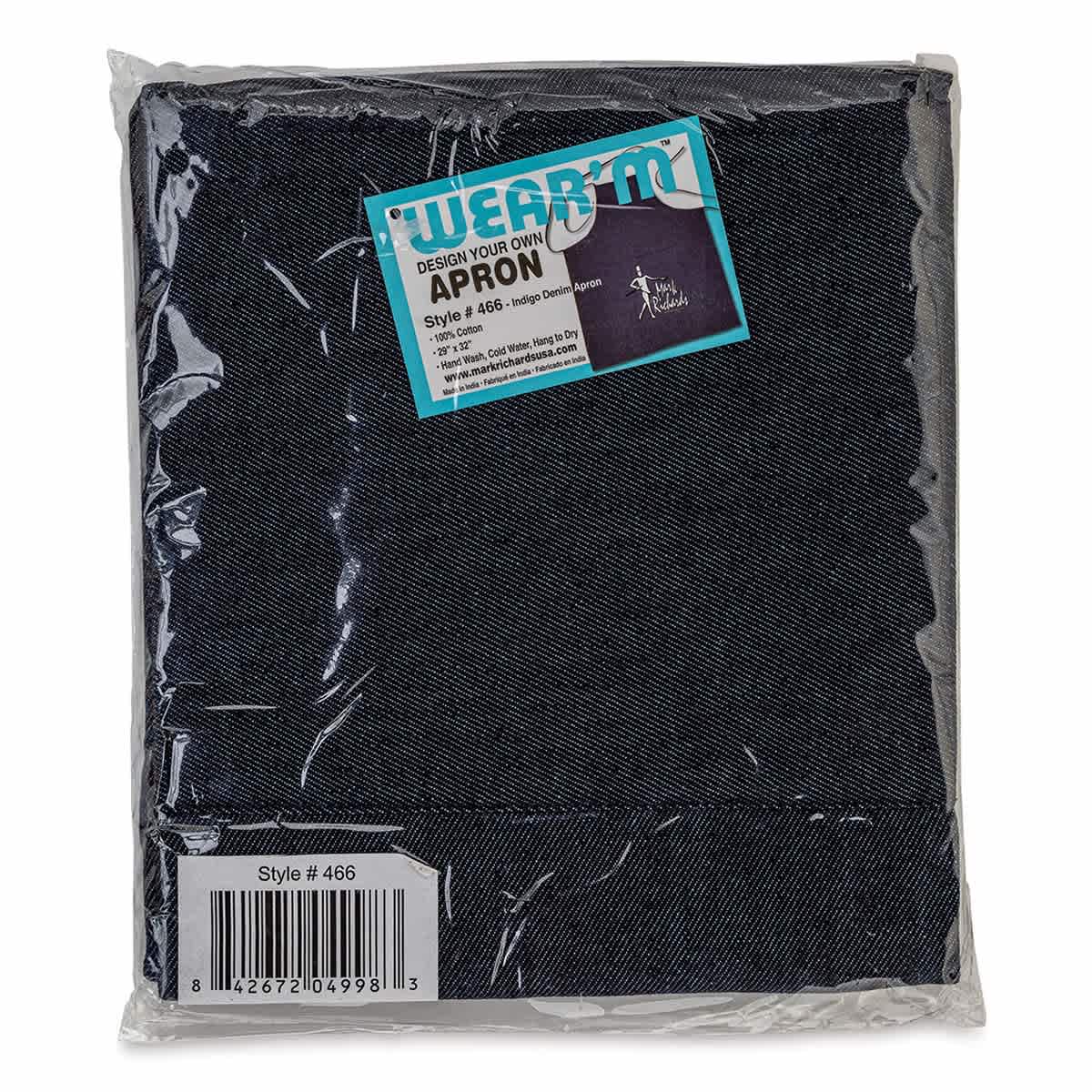 Wear'm Denim Aprons - Top view of Package of 29" x 32" Denim apron 