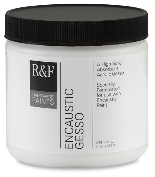 R&F Encaustic Gesso - Front of 16 oz Jar shown R&F Encaustic Gesso - Front of 16 oz Jar shown