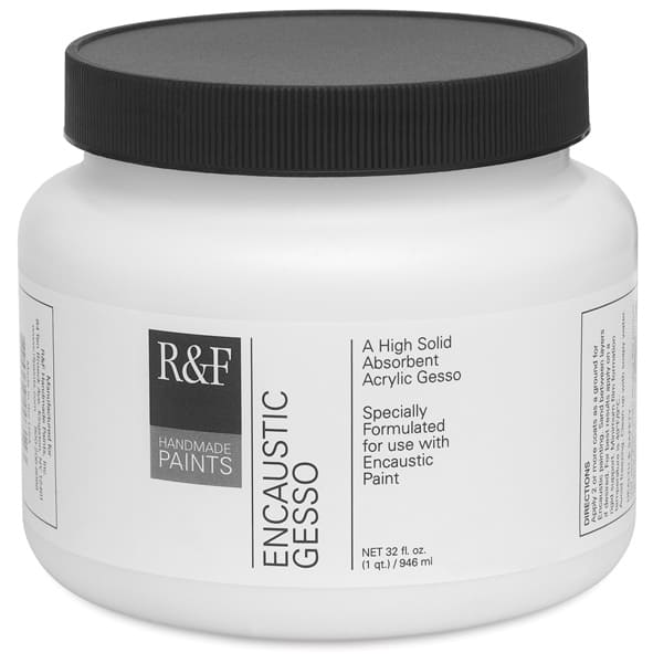 R&F Encaustic Gesso - Front of Quart Jar shown R&F Encaustic Gesso - Front of Quart Jar shown