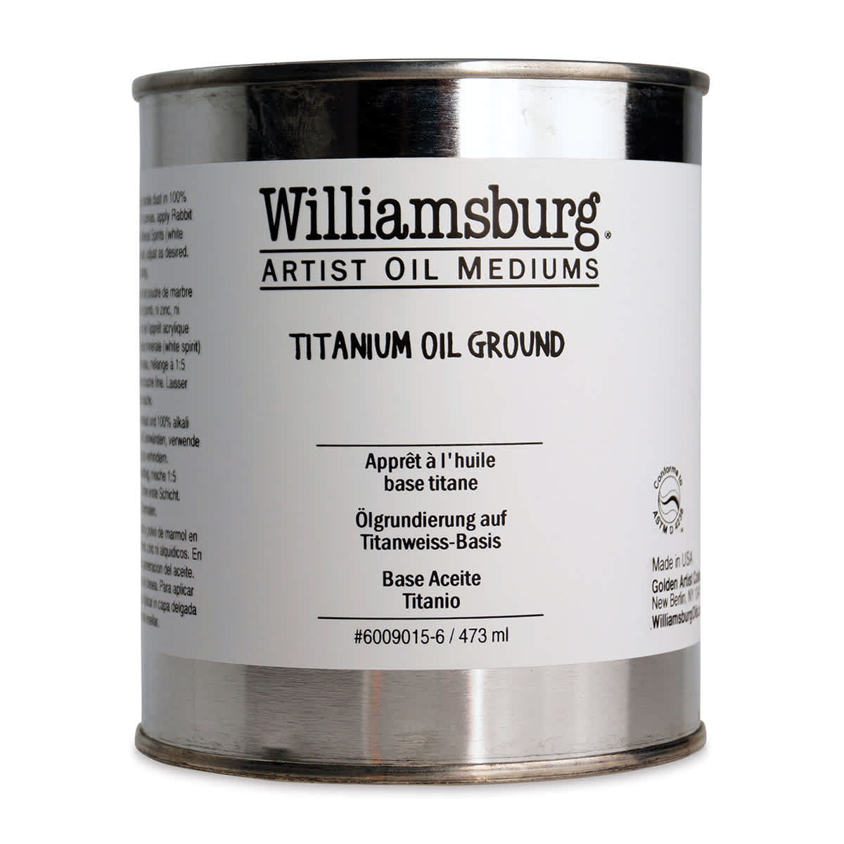 Williamsburg Artist Oil Medium - 16 oz, Titanium Oil Williamsburg Artist Oil Medium - 16 oz, Titanium Oil