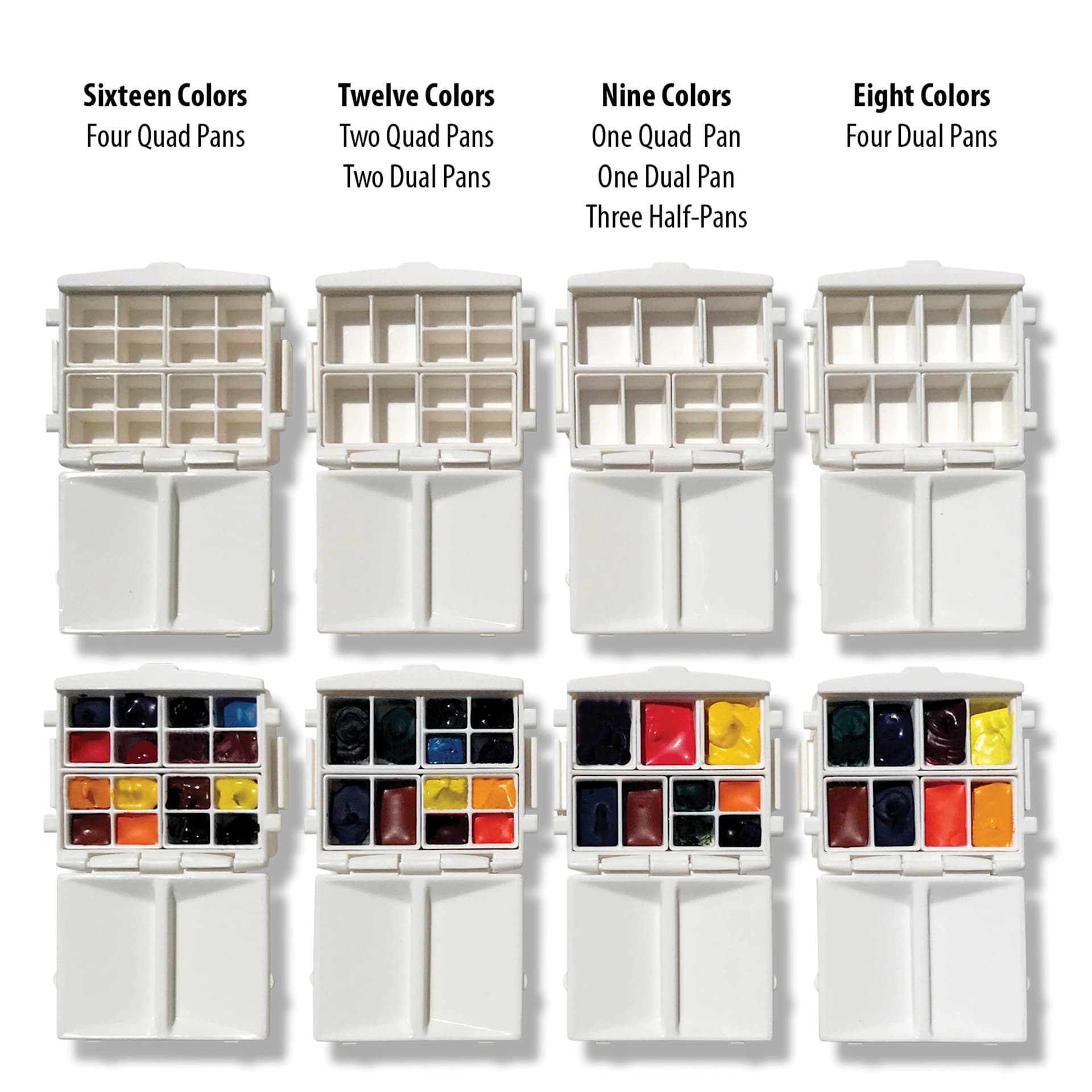 Portable Painter Micro Expansion Pans - different lay out options for pans, paint and palette not included