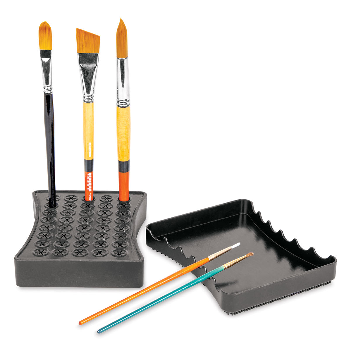 ArtBin Brush Drying Rack (top holding brushes, bottom removed to use as brush rest. Brushes not included) ArtBin Brush Drying Rack (top holding brushes, bottom removed to use as brush rest. Brushes not included)