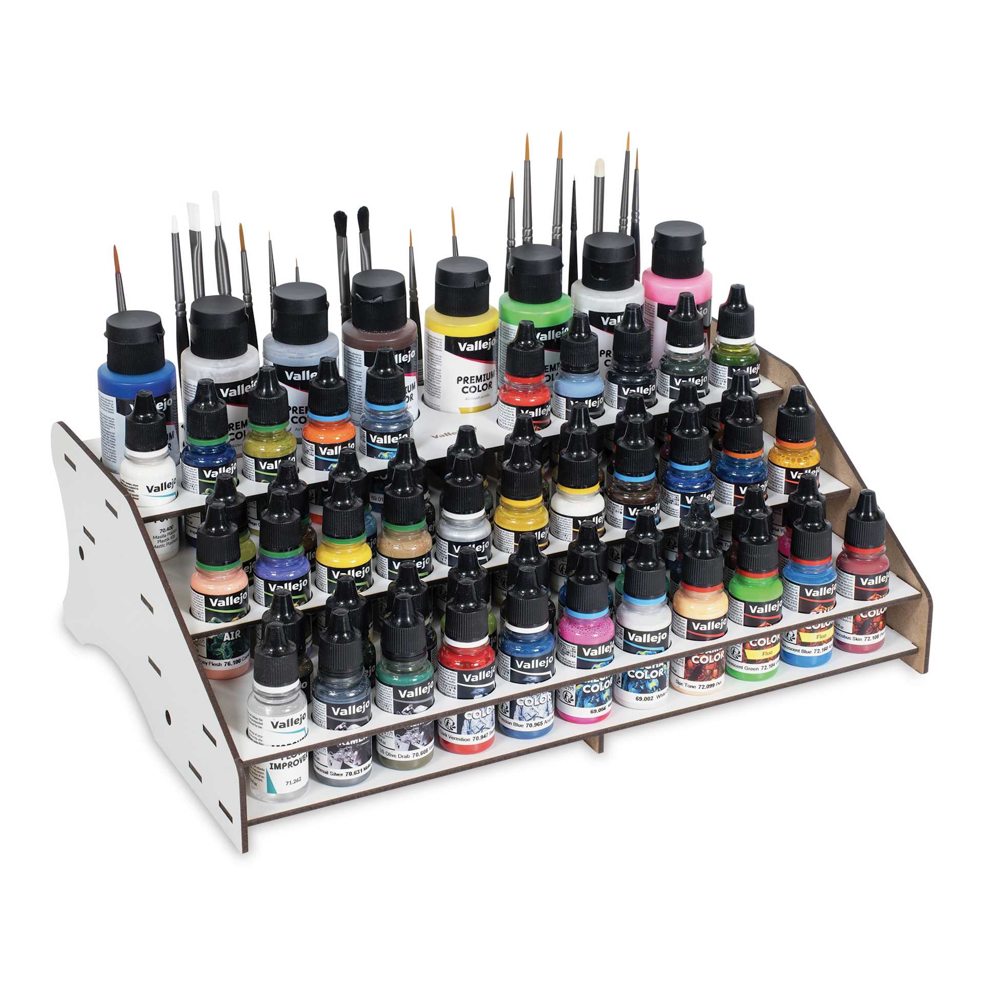 Vallejo Paint Stand Short Front Module filled with supplies, sold separately