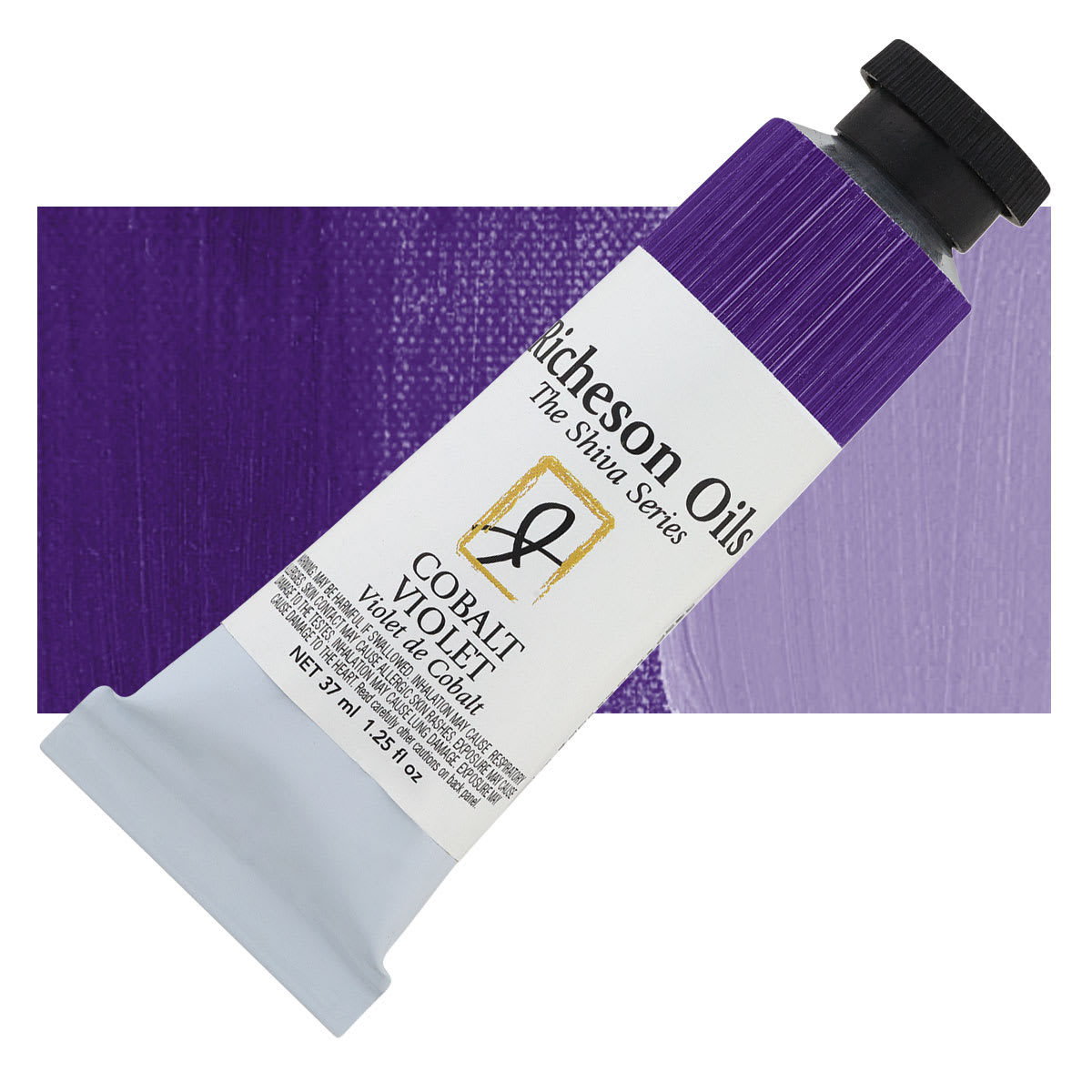 Shiva Signature Artist Oil Color - Cobalt Violet Light, 1.25 oz Tube and swatch