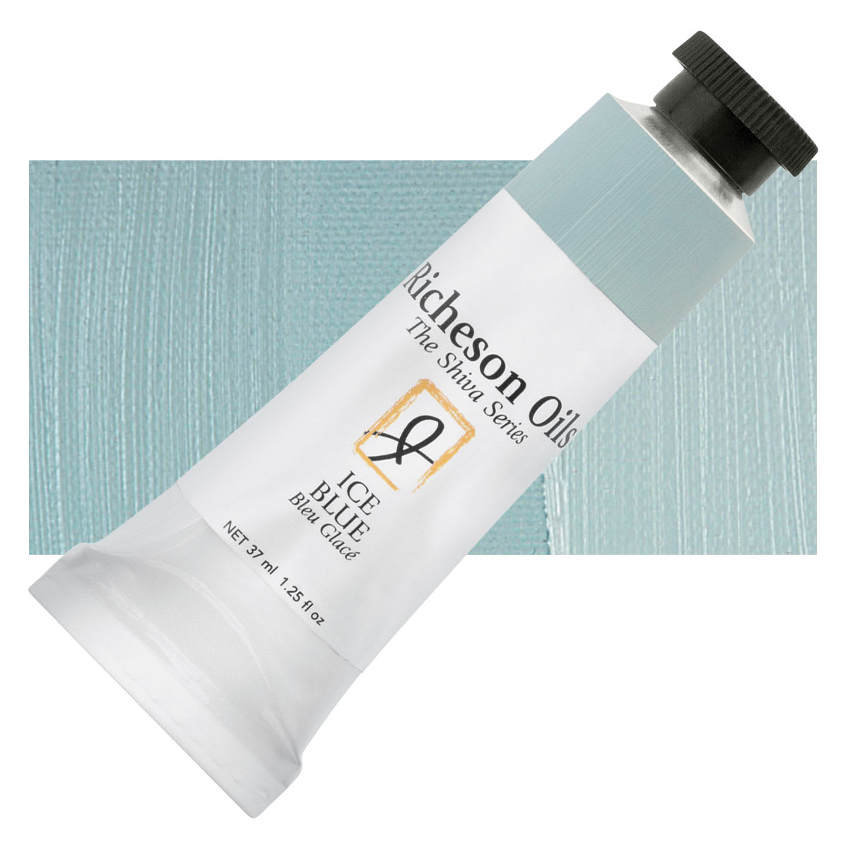 Shiva Signature Artist Oil Color - Ice Blue, 1.25 oz Tube and swatch