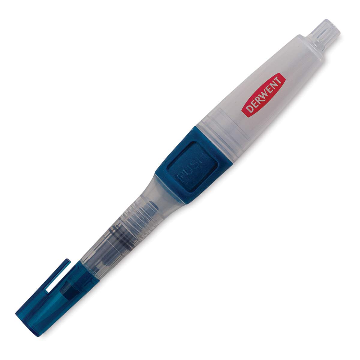 Derwent Push Button Waterbrush - Round, Large Tip, Short Handle (with cap on) Derwent Push Button Waterbrush - Round, Large Tip, Short Handle (with cap on)