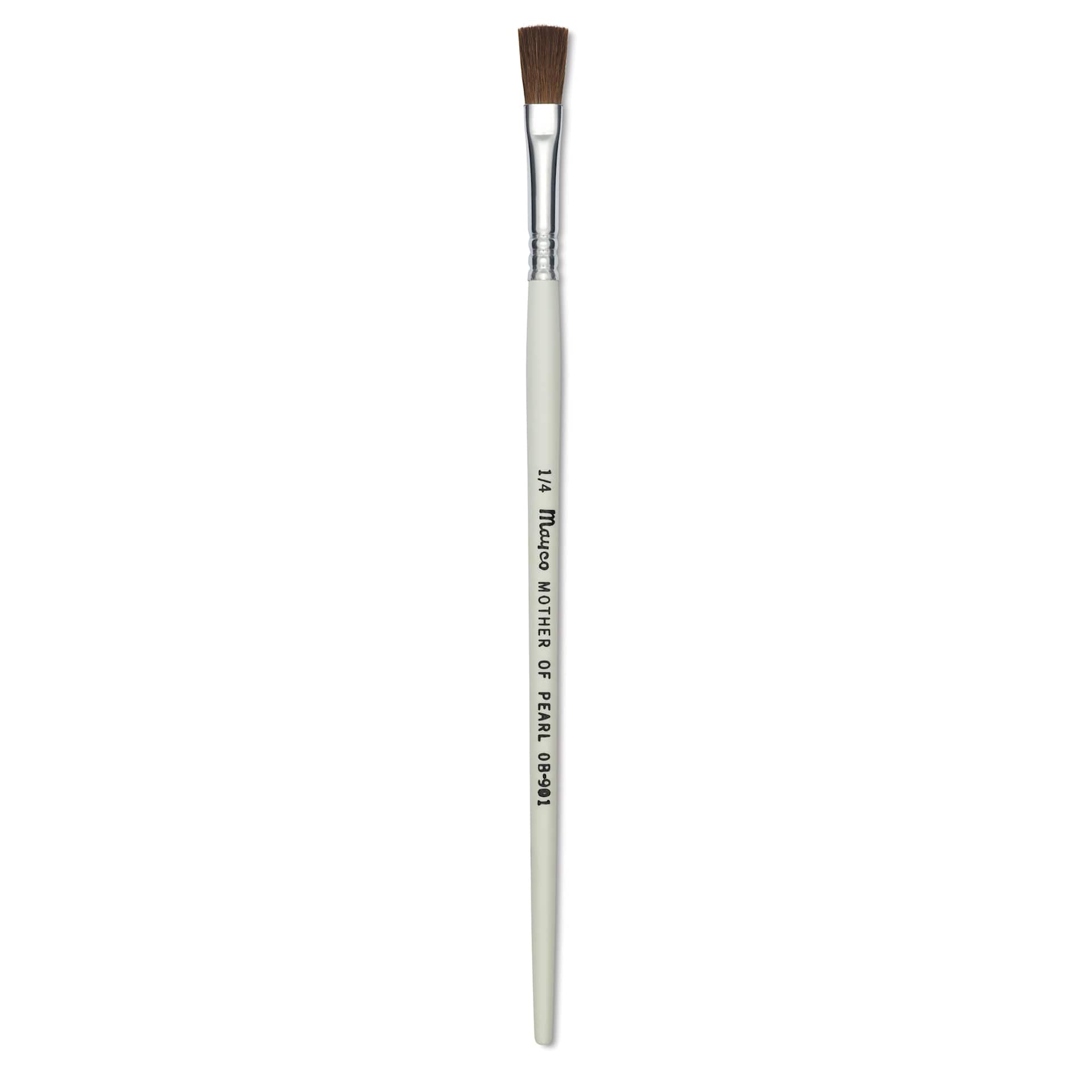 Mayco Overglaze Mother of Pearl Brush - Shader, Short Handle, Size 1/4" Mayco Overglaze Mother of Pearl Brush - Shader, Short Handle, Size 1/4"