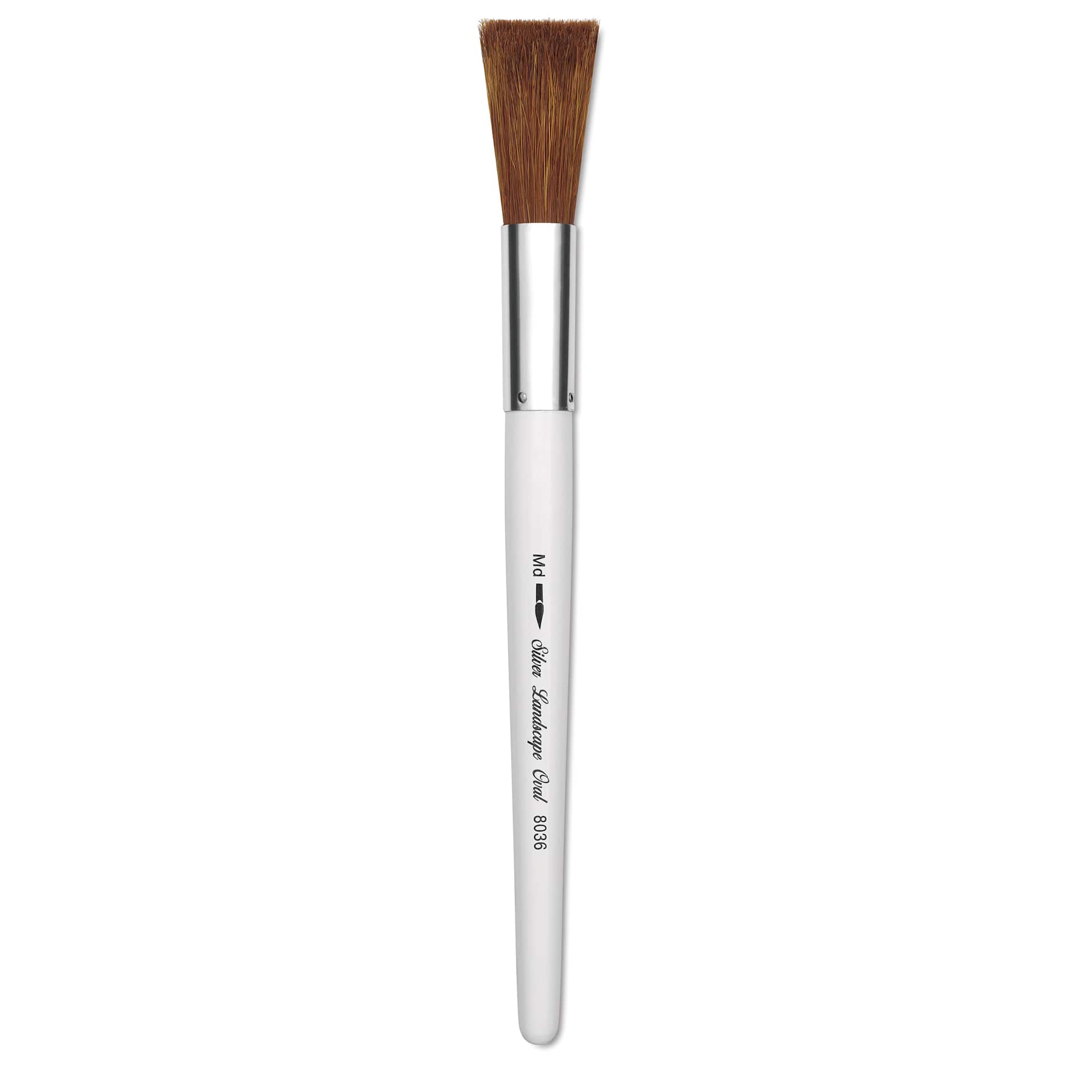 Silver Brush Silver Landscape Oval Hog Bristle Brush - Mid-Handle, Size Medium Silver Brush Silver Landscape Oval Hog Bristle Brush - Mid-Handle, Size Medium