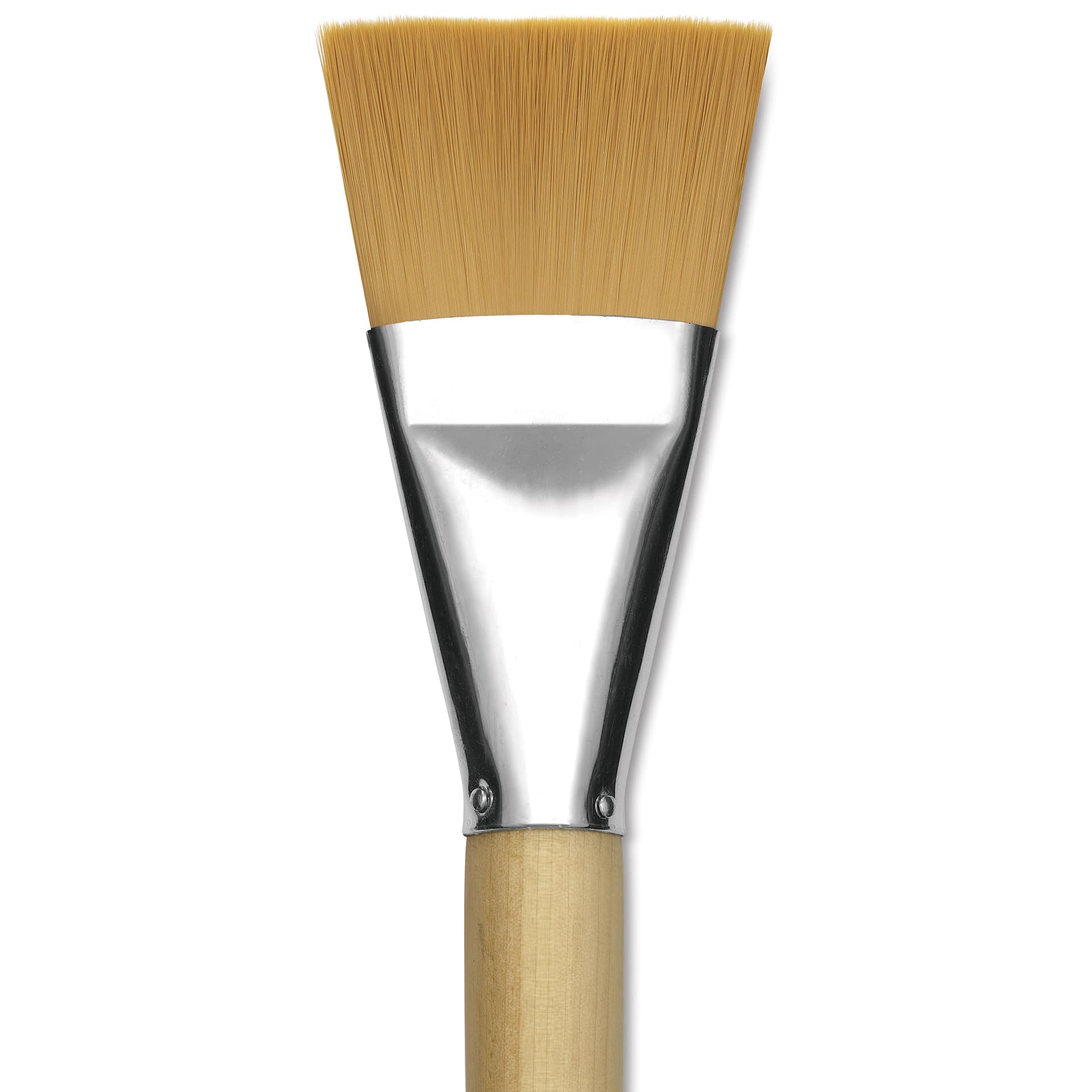 Silver Brush Silver Jumbo Golden Synthetic Brush - Flat, Mid-Handle, Size 40, close-up