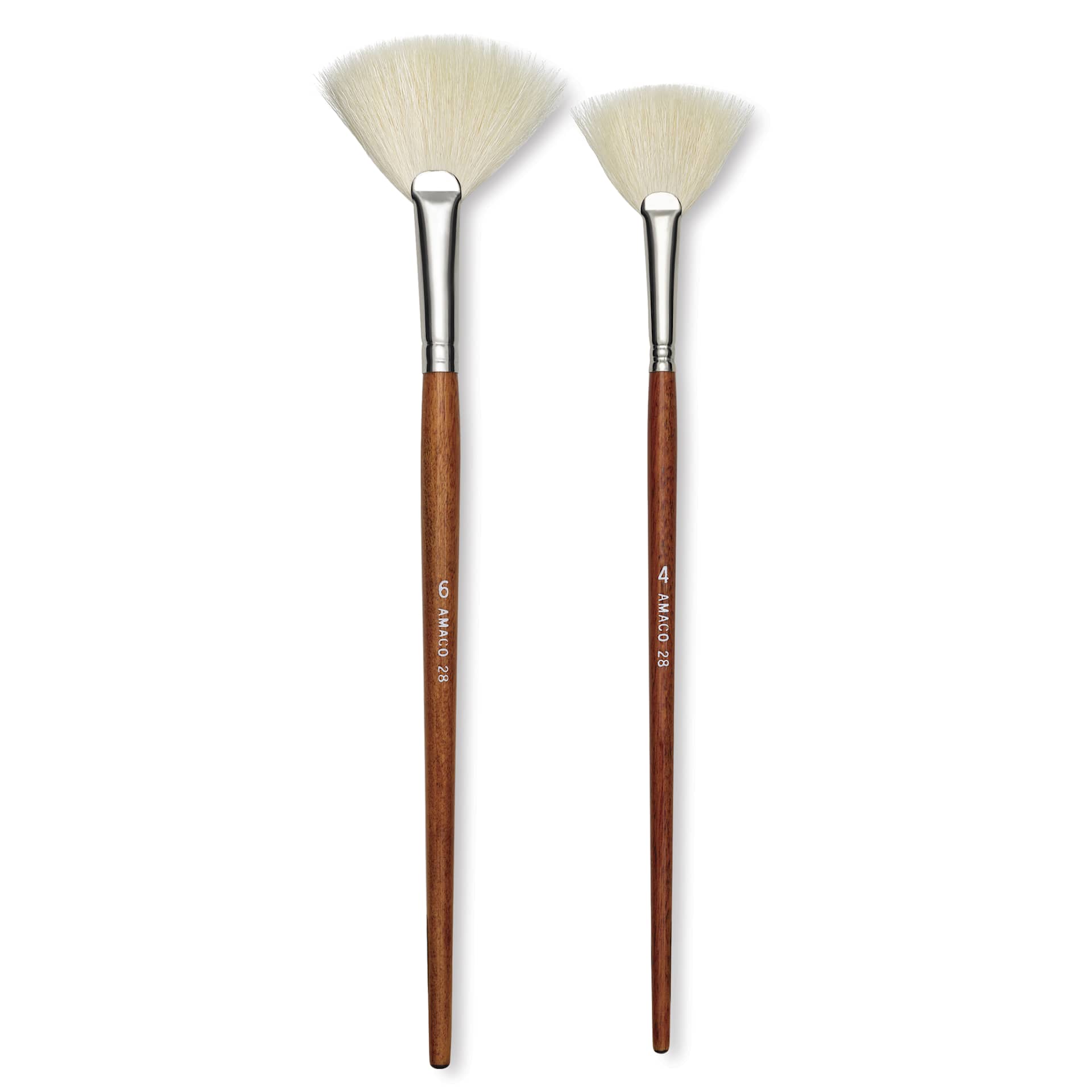 Amaco Fitch Glaze Fan Brushes, laid out Amaco Fitch Glaze Fan Brushes, laid out