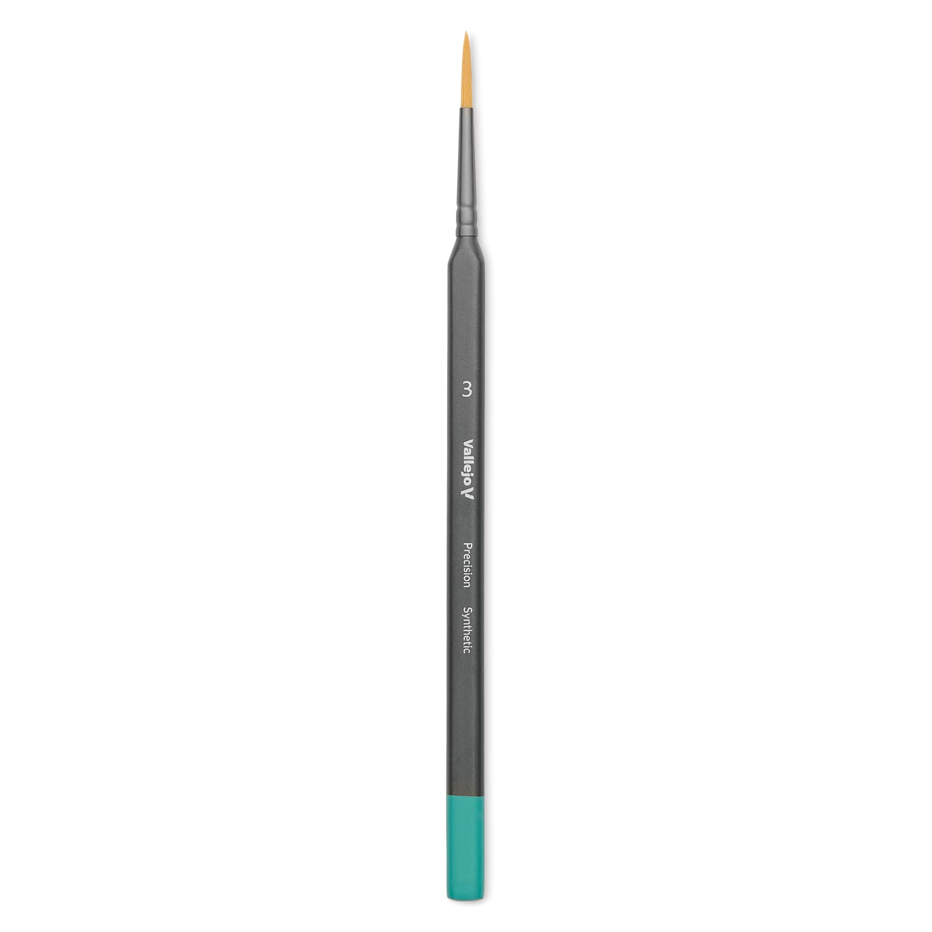 Vallejo Synthetic Golden Toray Hobby Brush - Precision Round, Size 3