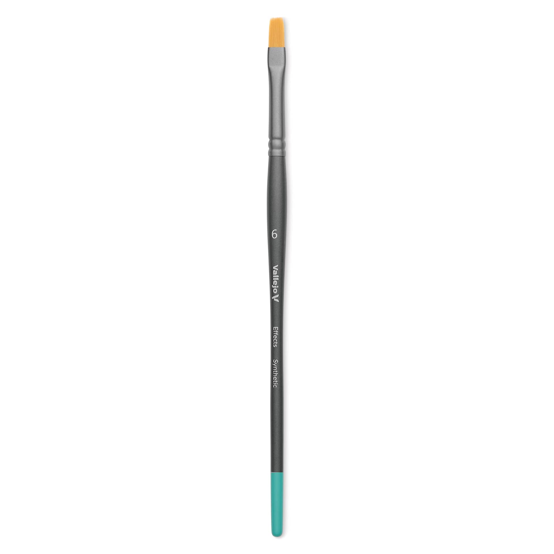 Vallejo Synthetic Golden Toray Hobby Brush - Effects Flat, Size 6