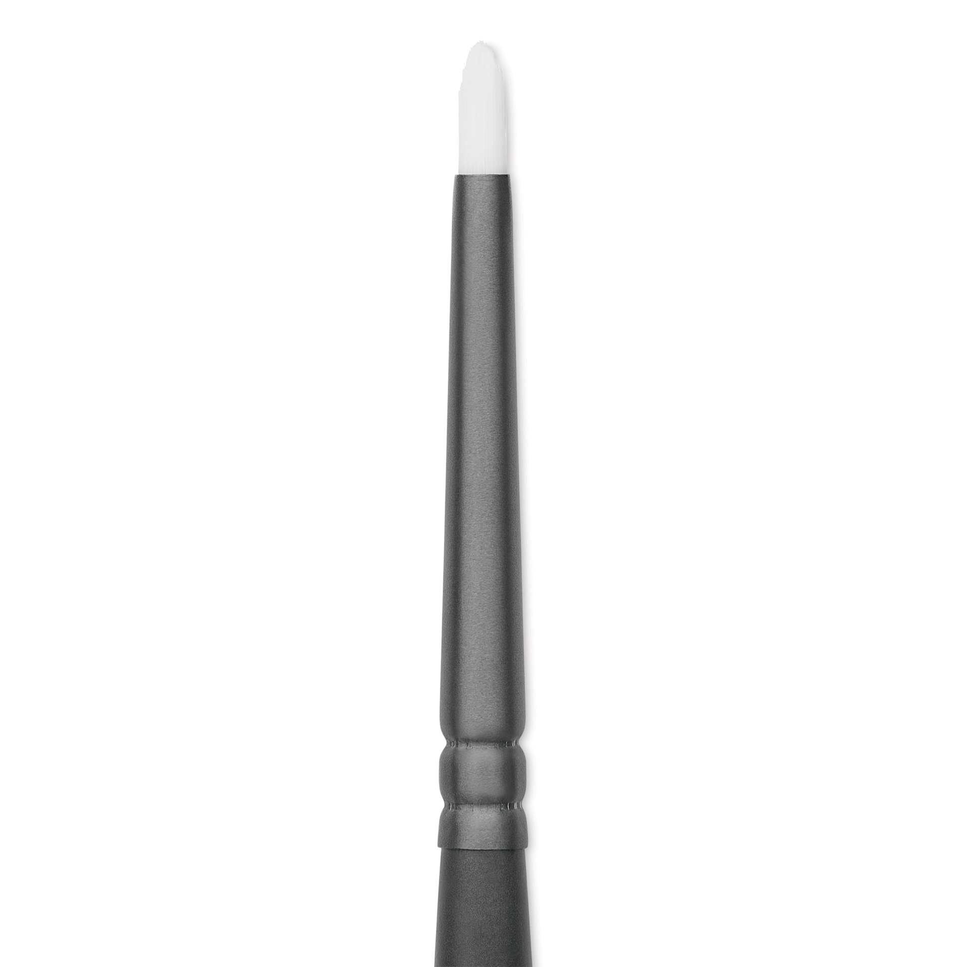 Vallejo White Synthetic Weathering Brush - Round, Small Size 4, close up