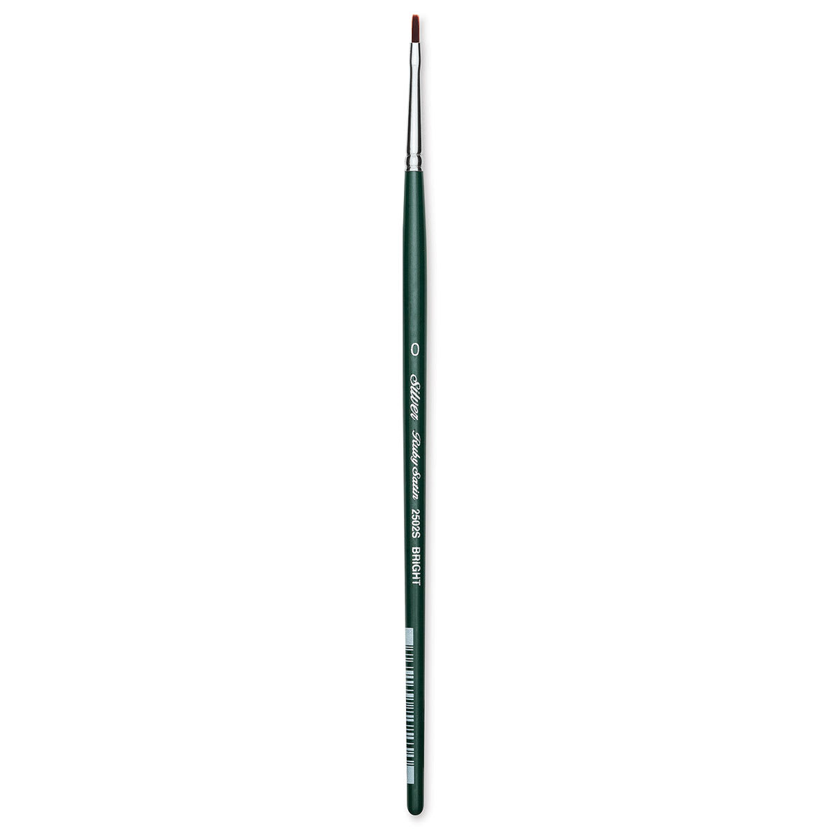 Silver Brush Ruby Satin Synthetic Brush - Bright, Size 0, Short Handle