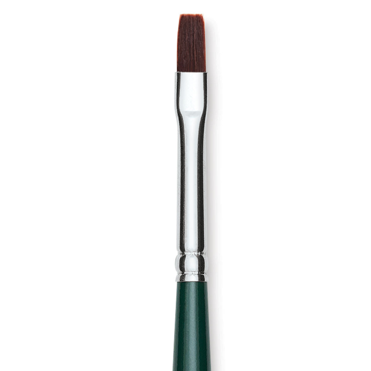 Silver Brush Ruby Satin Synthetic Brush - Bright, Size 4, Short Handle, close-up