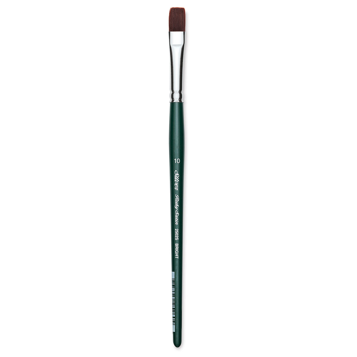 Silver Brush Ruby Satin Synthetic Brush - Bright, Size 10, Short Handle