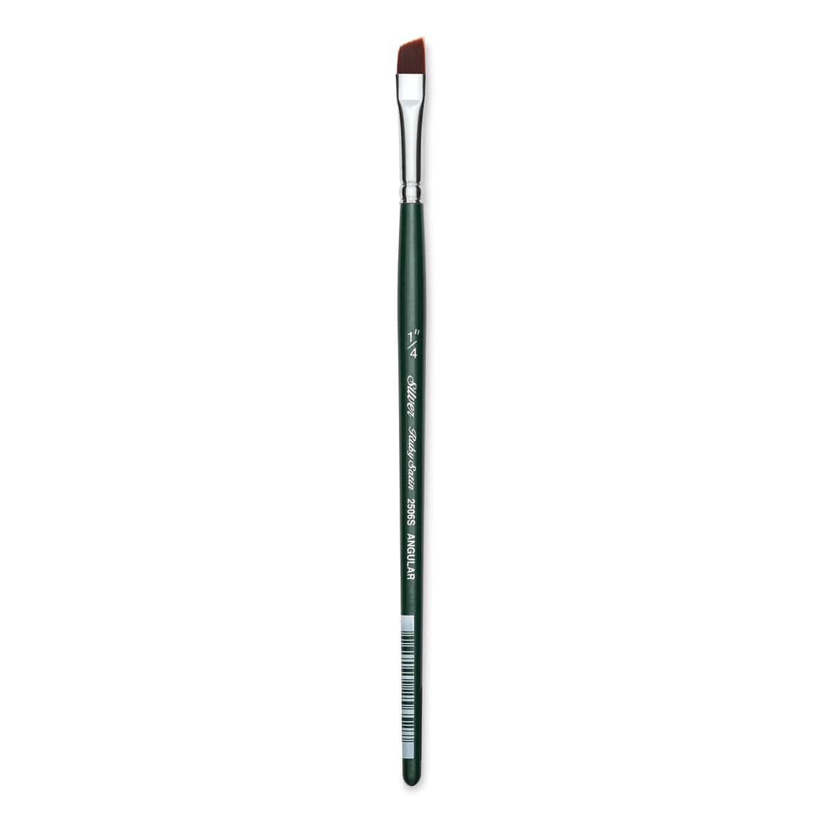 Silver Brush Ruby Satin Synthetic Brush - Angular, Size 1/4", Short Handle