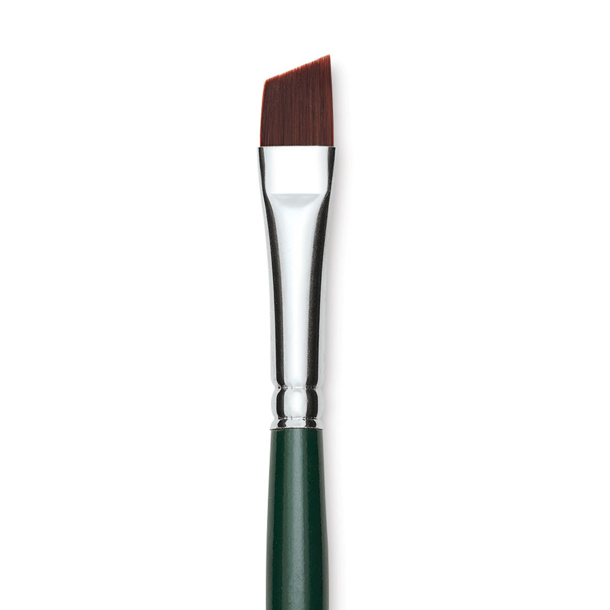 Silver Brush Ruby Satin Synthetic Brush - Angular, Size 3/8", Short Handle close-up
