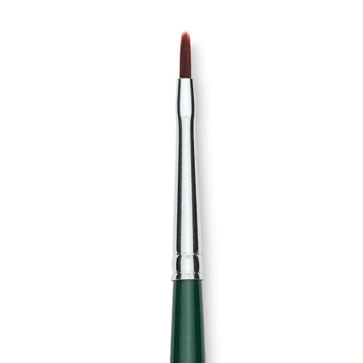Silver Brush Ruby Satin Synthetic Brush - Filbert, Size 0, Short Handle, close-up