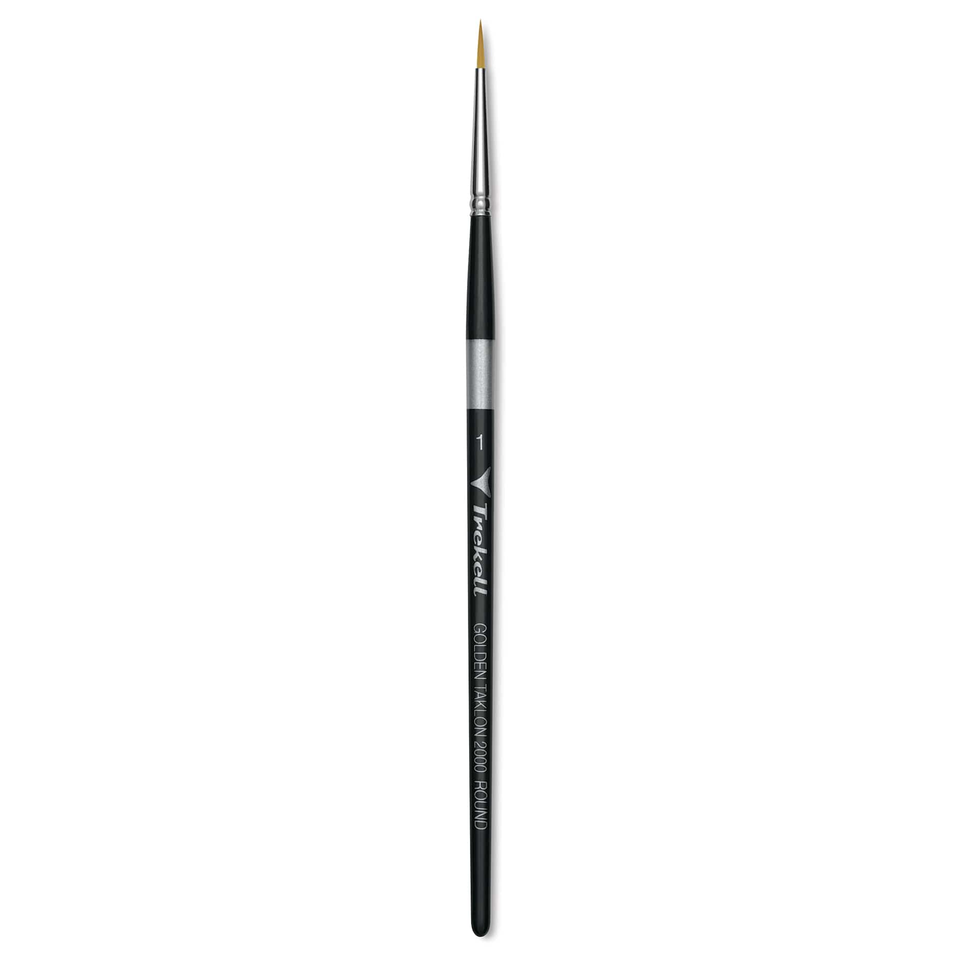 Trekell Synthetic Gold Taklon Brush - Round, Short Handle, Size 1