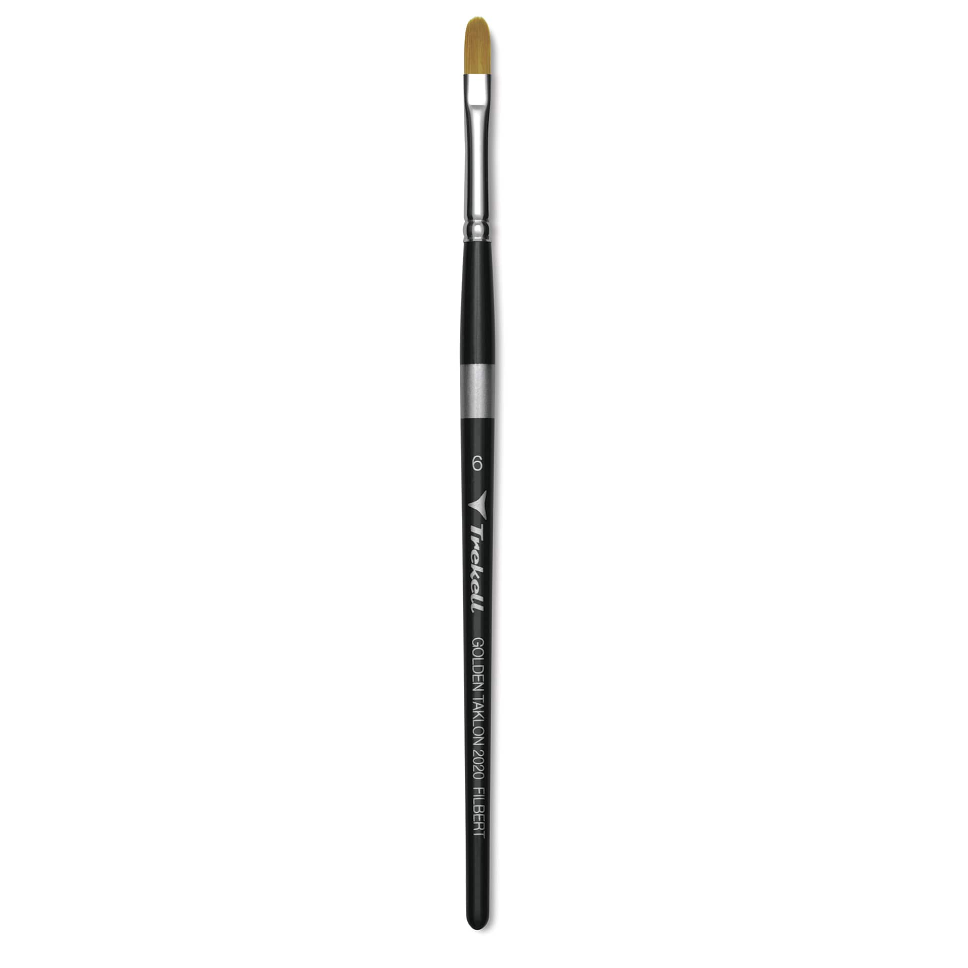 Trekell Synthetic Gold Taklon Brush - Filbert, Short Handle, Size 6