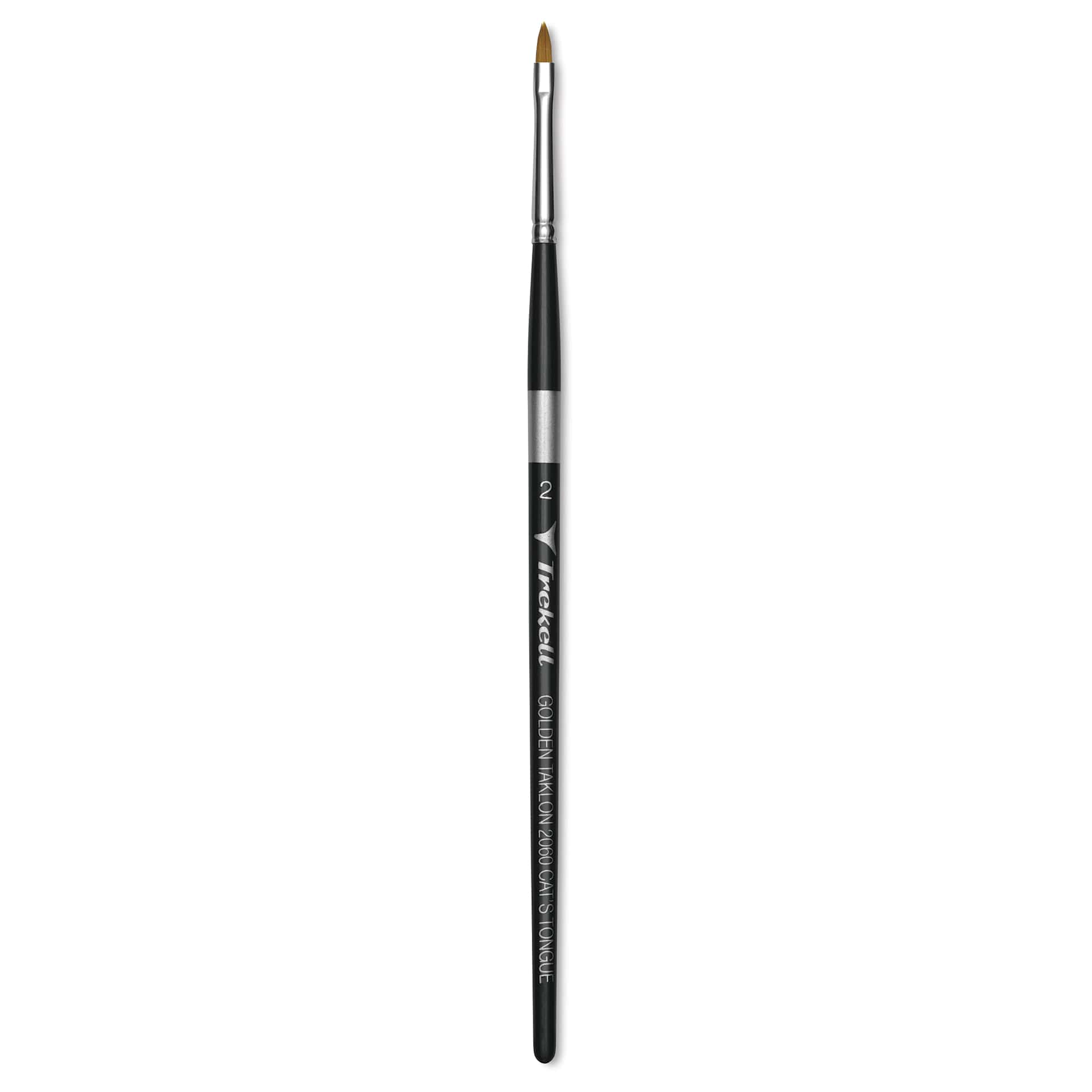 Trekell Synthetic Gold Taklon Brush - Cat's Tongue, Short Handle, Size 2