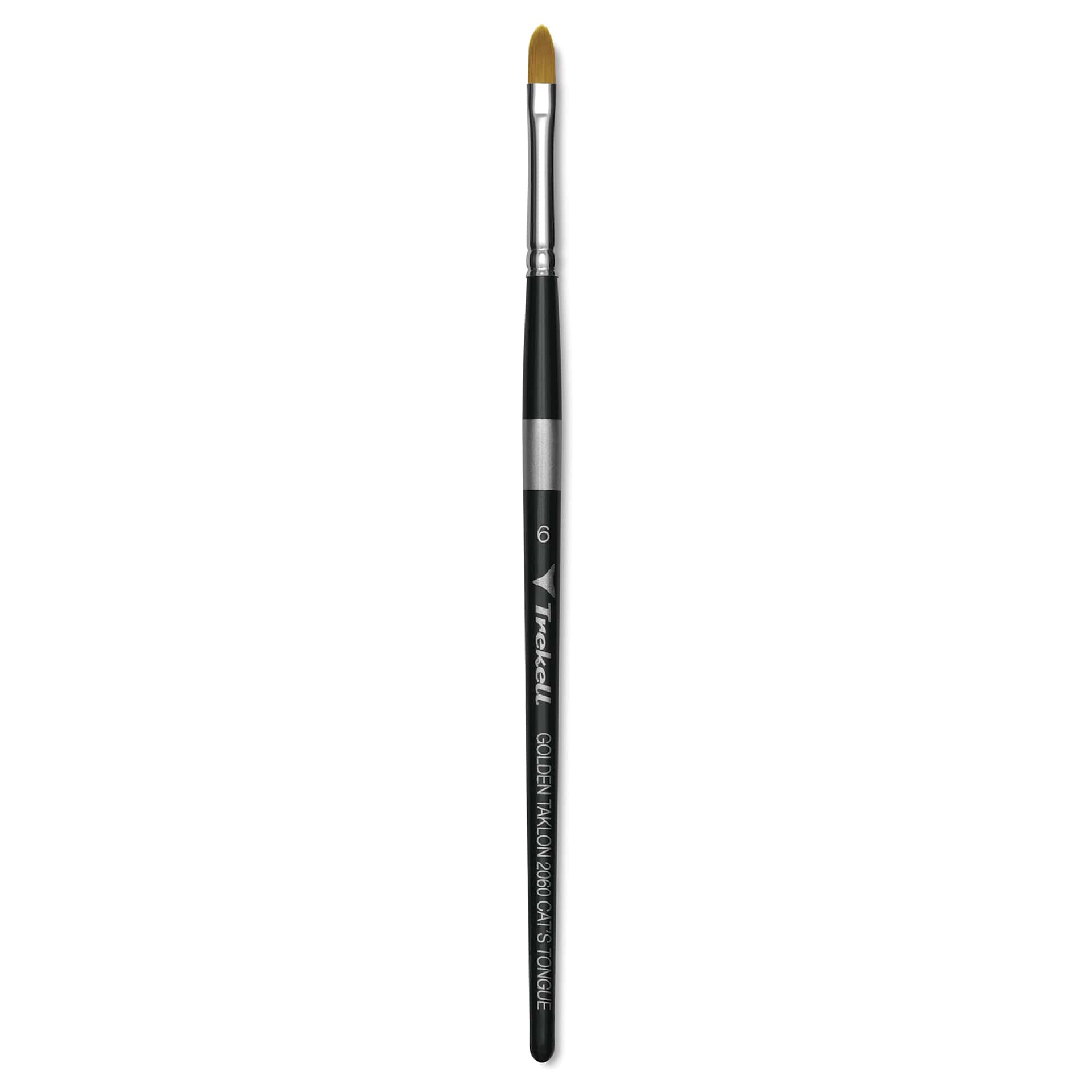 Trekell Synthetic Gold Taklon Brush - Cat's Tongue, Short Handle, Size 6