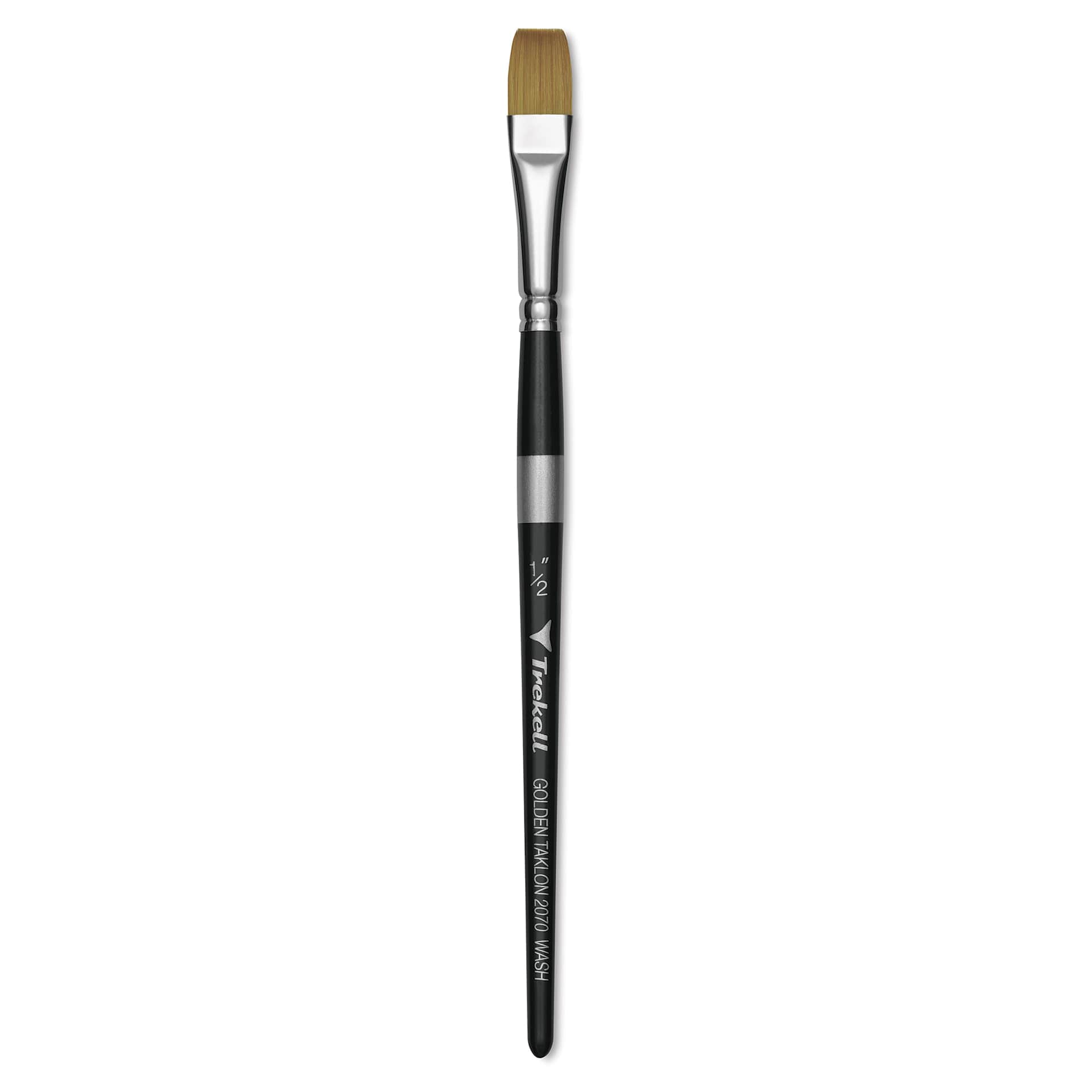 Trekell Synthetic Gold Taklon Brush - Wash, Short Handle, Size 1/2"