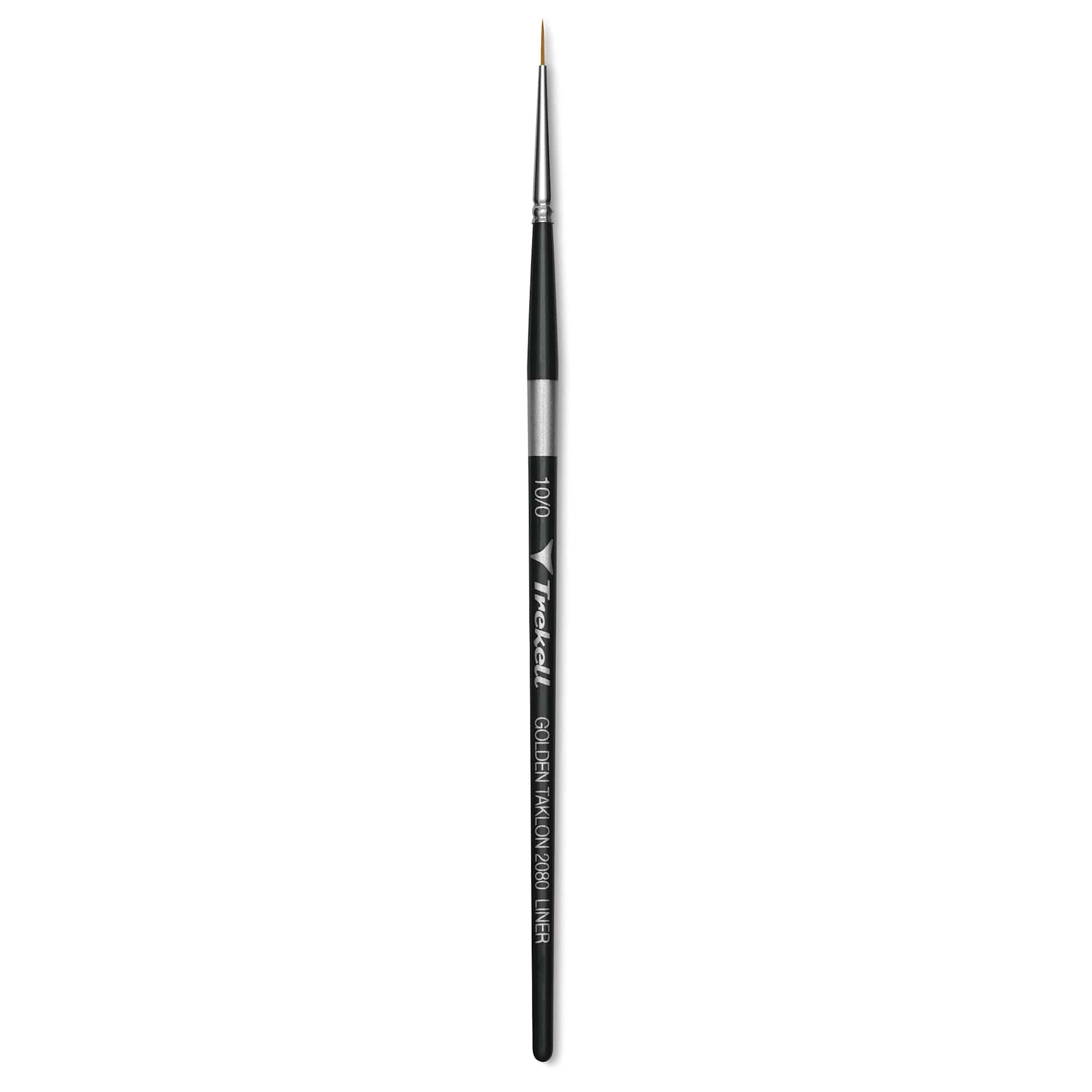 Trekell Synthetic Gold Taklon Brush - Liner, Short Handle, Size 10/0