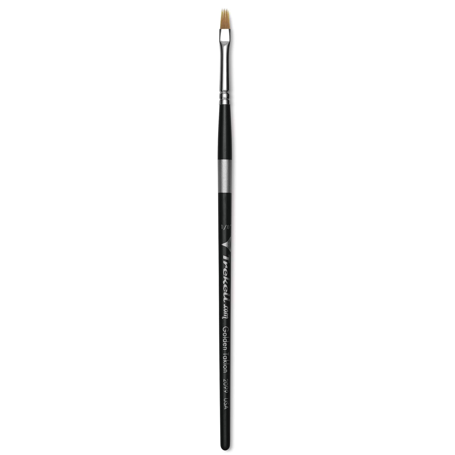 Trekell Synthetic Gold Taklon Brush - Grainer, Short Handle, Size 1/8"