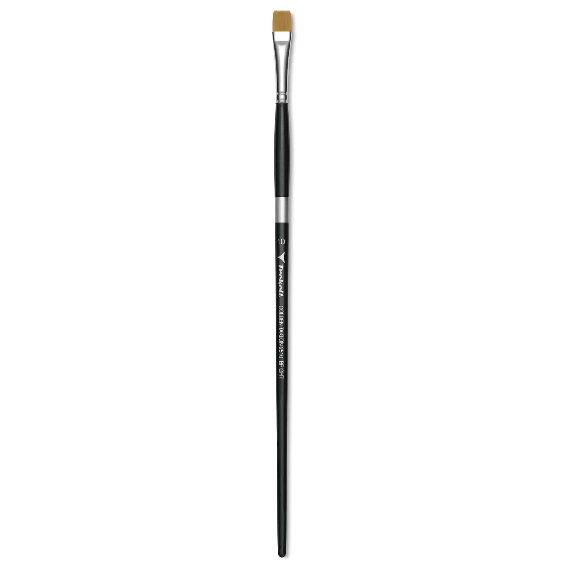 Trekell Synthetic Gold Taklon Brush - Bright, Long Handle, Size 10