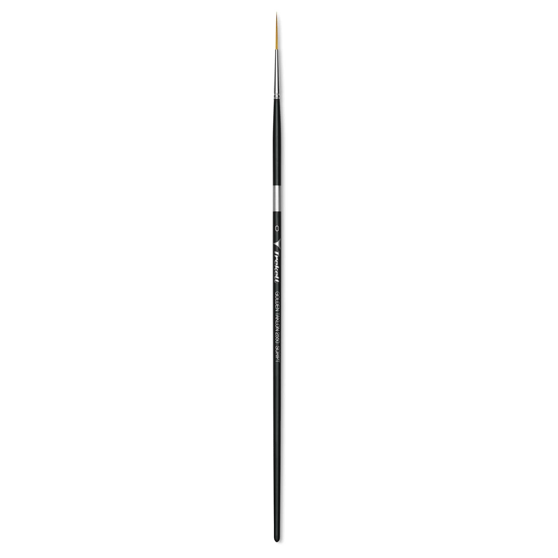 Trekell Synthetic Gold Taklon Brush - Script/Rigger, Long Handle, Size 0