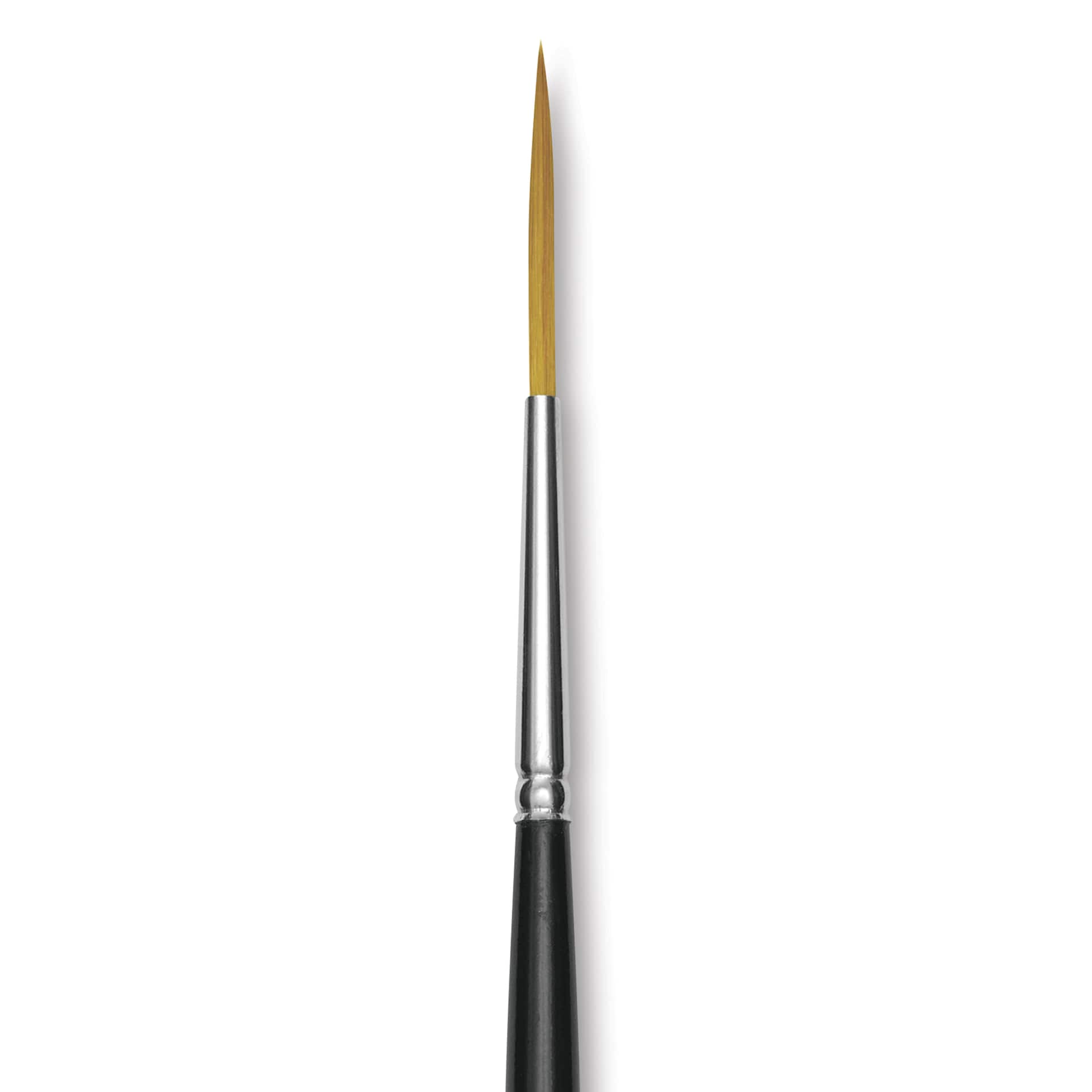 Trekell Synthetic Gold Taklon Brush - Script/Rigger, Long Handle, Size 4, close-up
