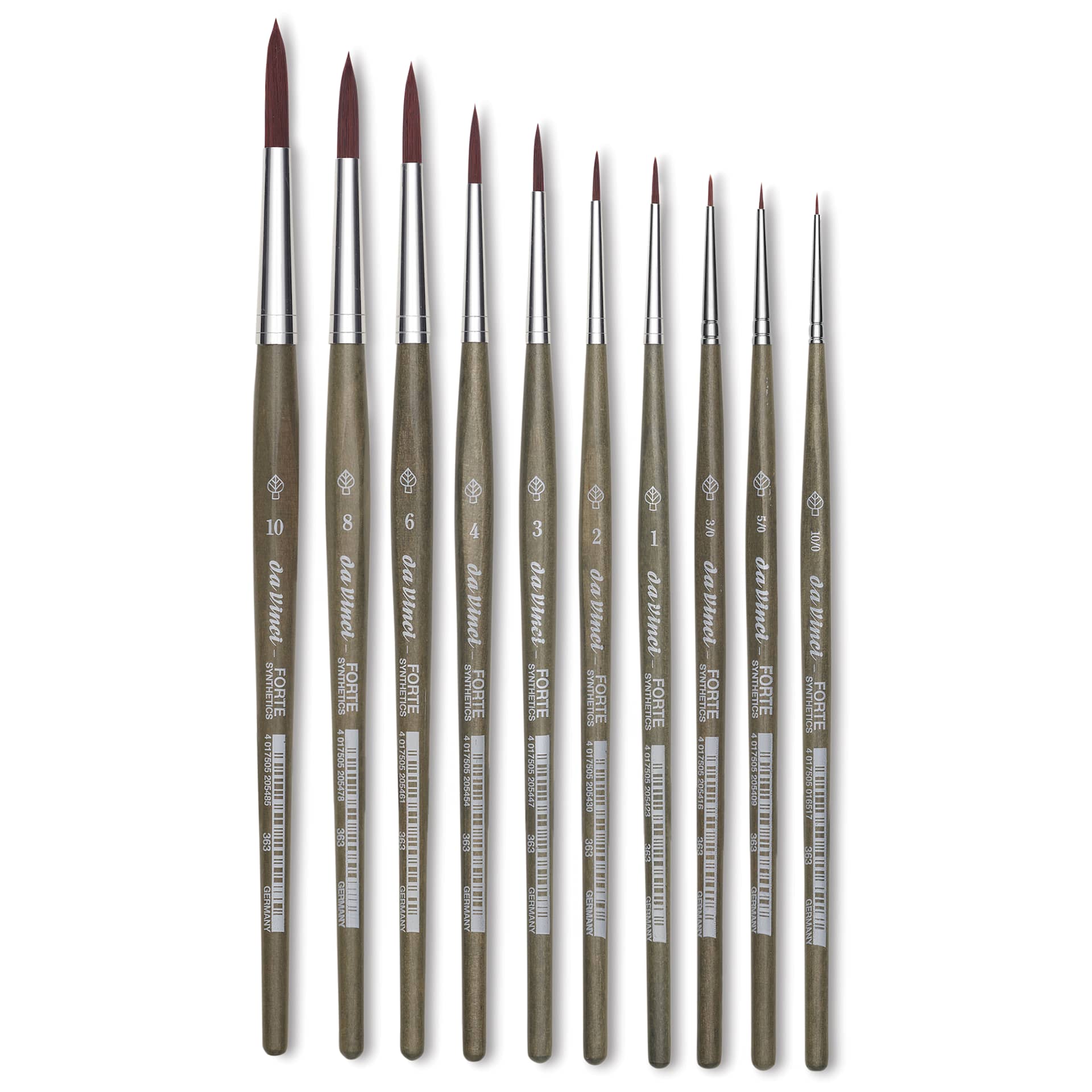 Da Vinci Forte Synthetic Brushes, assorted round brushes Da Vinci Forte Synthetic Brushes, assorted round brushes
