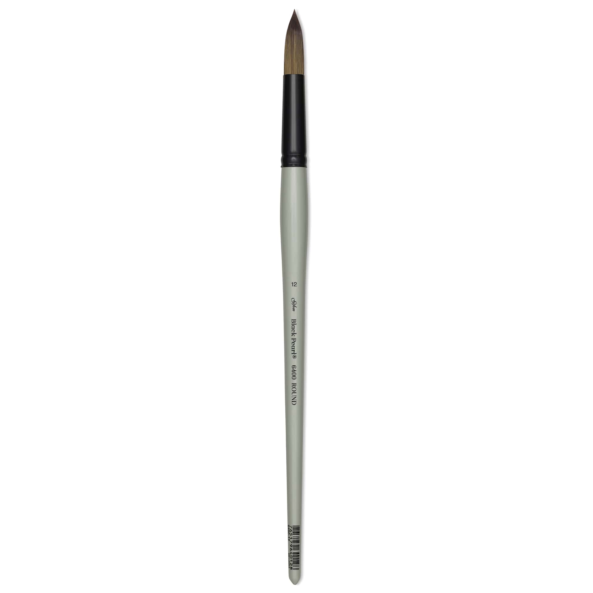 Silver Brush Black Pearl Synthetic Brush - Series 6400, Round, Size 12, Long Handle