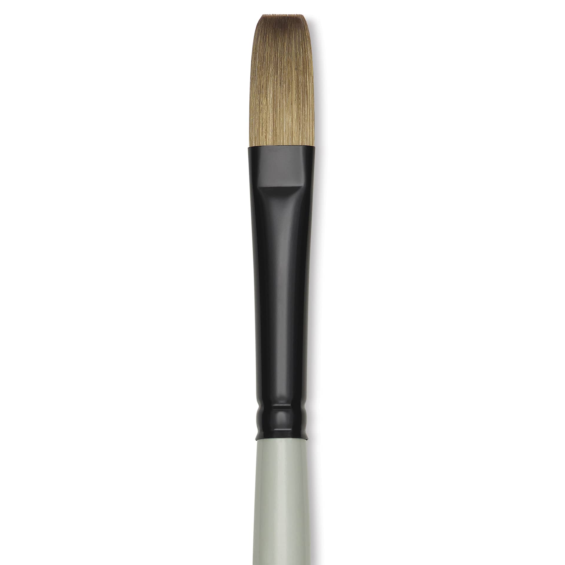 Silver Brush Black Pearl Synthetic Brush - Series 6401, Flat, Size 6, Long Handle, close-up