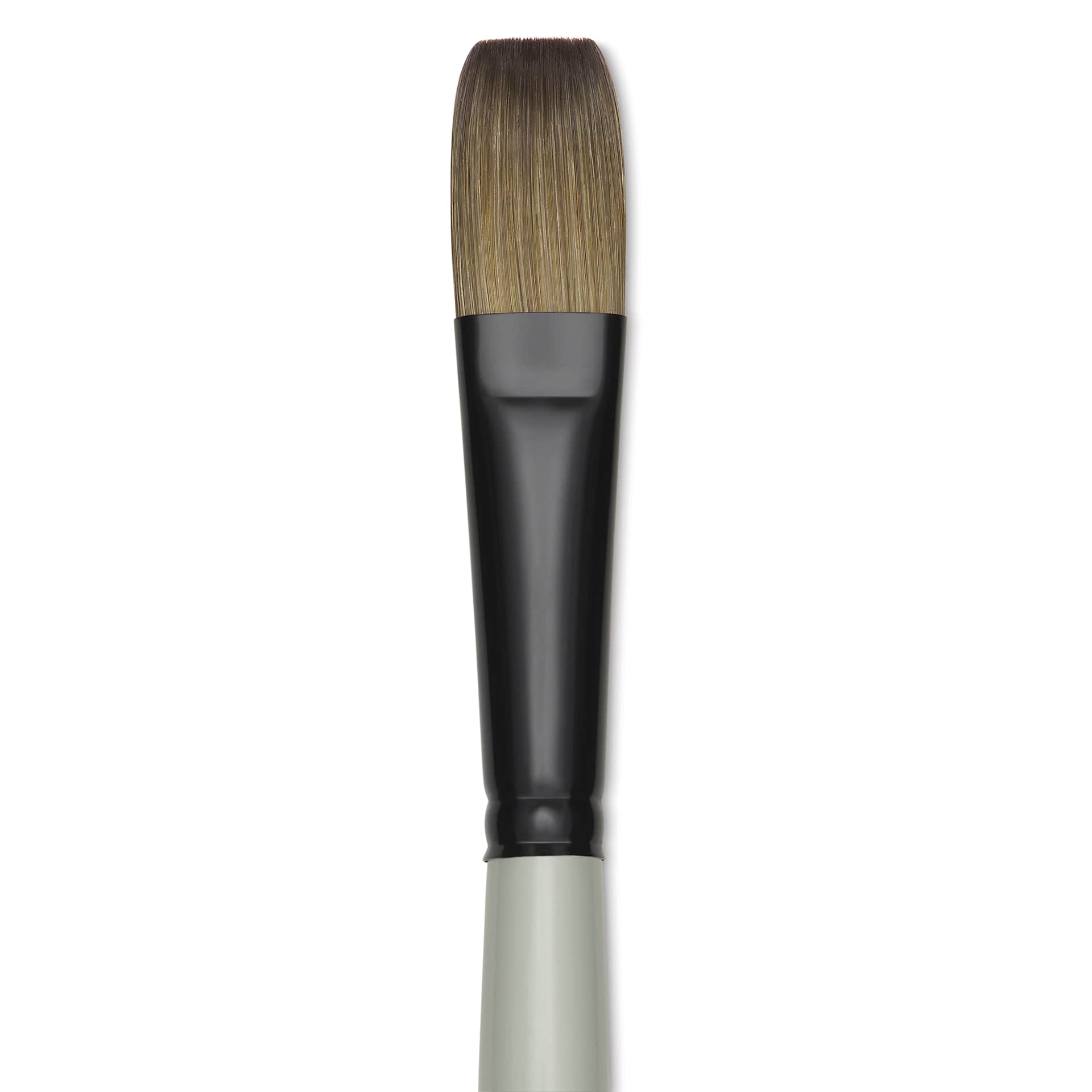 Silver Brush Black Pearl Synthetic Brush - Series 6401, Flat, Size 10, Long Handle, close-up