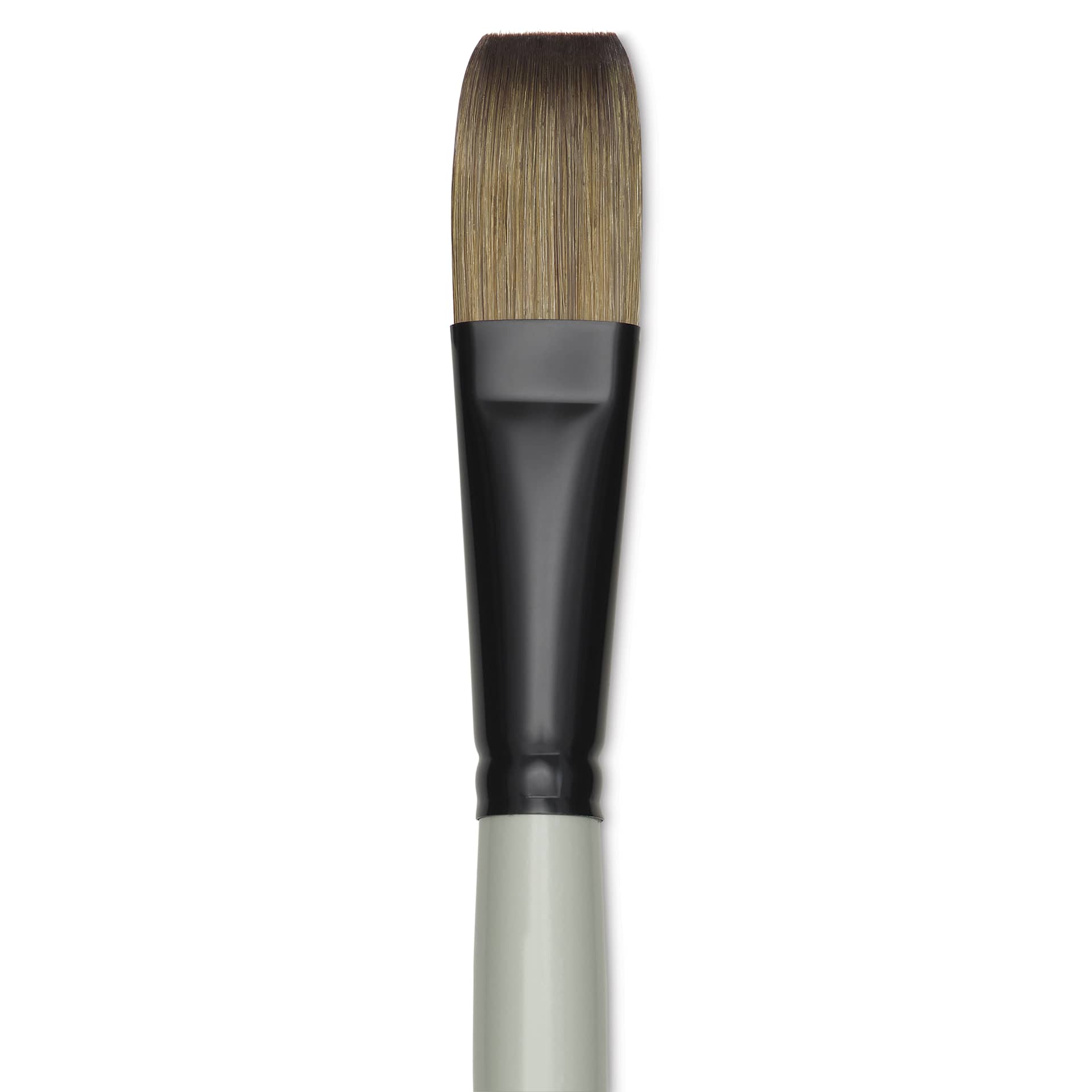 Silver Brush Black Pearl Synthetic Brush - Series 6401, Flat, Size 12, Long Handle, close-up